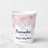 Firecracker unterwegs! Babydusche am 4. Juli Pappbecher (Vorderseite)