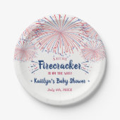Firecracker unterwegs! Babydusche am 4. Juli Pappteller (Vorderseite)