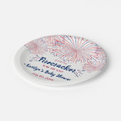 Firecracker unterwegs! Babydusche am 4. Juli Pappteller (Schrägansicht)