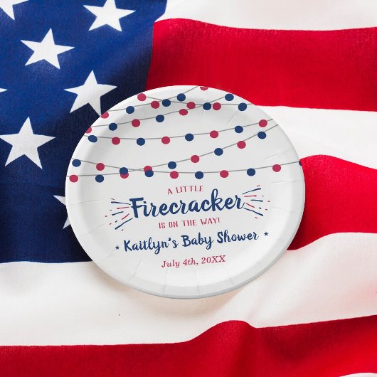 Firecracker unterwegs! Babydusche am 4. Juli Pappteller