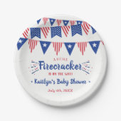 Firecracker unterwegs! Babydusche am 4. Juli Pappteller (Vorderseite)