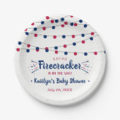 Firecracker unterwegs! Babydusche am 4. Juli Pappteller (Vorderseite)
