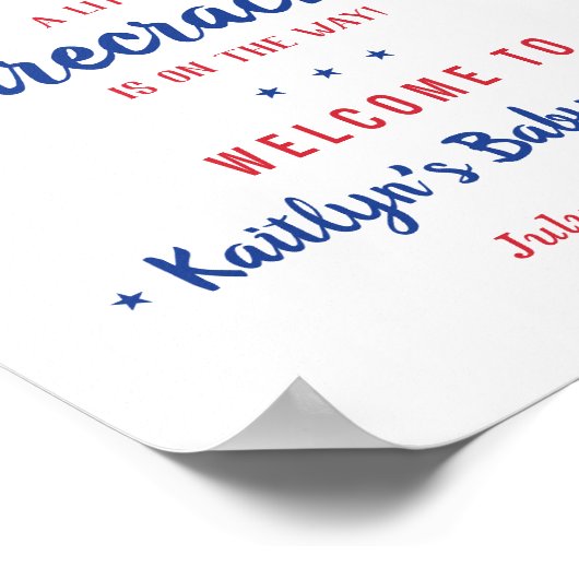 Firecracker unterwegs! Babydusche am 4. Juli Poster (Ecke)