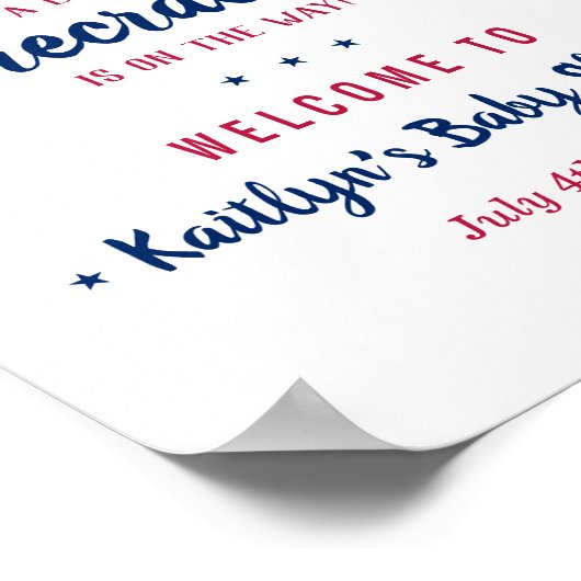 Firecracker unterwegs! Babydusche am 4. Juli Poster (Ecke)