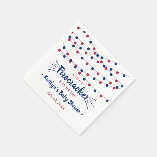 Firecracker unterwegs! Babydusche am 4. Juli Serviette (Ecke)