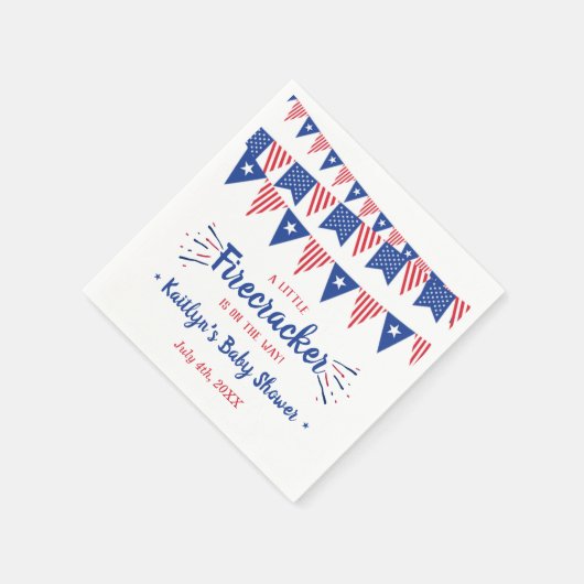 Firecracker unterwegs! Babydusche am 4. Juli Serviette (Ecke)