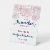 Firecracker unterwegs! Babydusche am 4. Juli Sockelschild (Vorderseite)