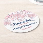 Firecracker unterwegs! Juli Baby Runder Pappuntersetzer (Angewinkelt)