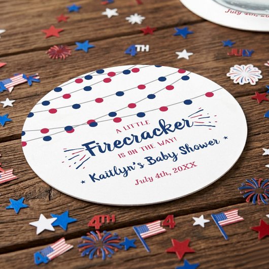 Firecracker unterwegs! Juli Baby Runder Pappuntersetzer