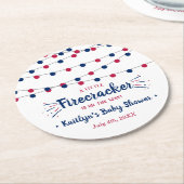 Firecracker unterwegs! Juli Baby Runder Pappuntersetzer (Angewinkelt)