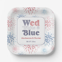 Firecracker Wed White Blue Backyard Polterabend
