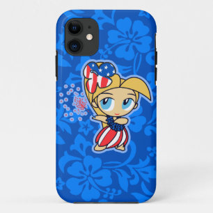 Firecraker Hula Girl Patriotic iPhone 5 Fall Case-Mate iPhone Hülle