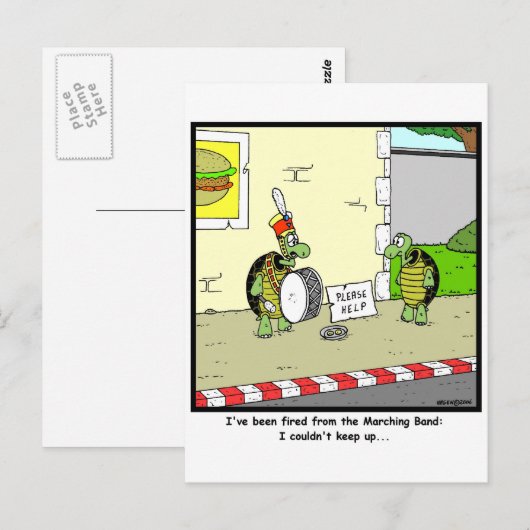 Fired Postkarte (Vorne/Hinten)