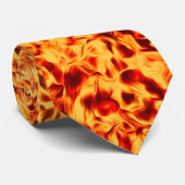 Fired Up – Bold Flame Texture Krawatte (Gerollt)