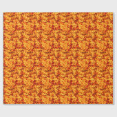 Fired Up – Kühne Flammen-Textur Geschenkpapier (Flach)