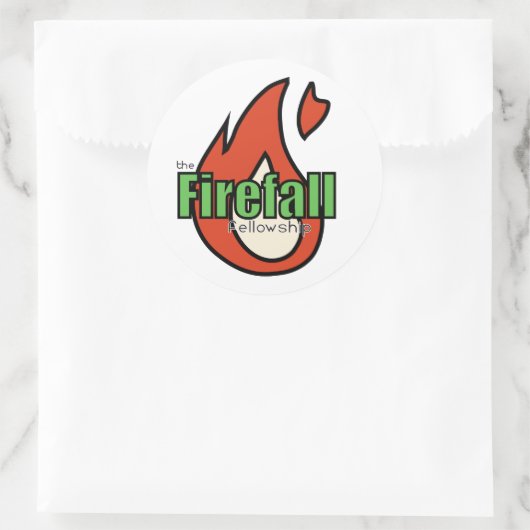 Firefall Rot-Aufkleber Runder Aufkleber (Tasche)