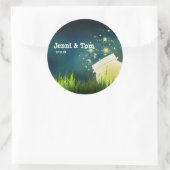 Firefans + Mason Jar Night Wedding Rustic Sticker (Tasche)
