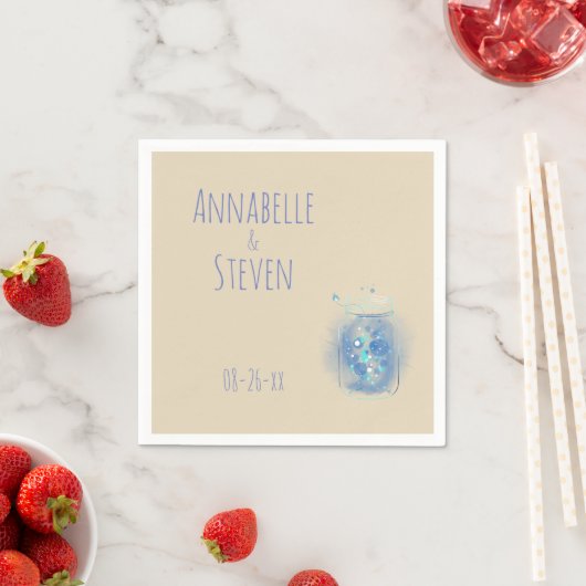 Firefants in Jar Personalisiert Wedding Serviette (Beispiel)