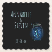 Firefants in Jar Personalisiert Wedding Untersetzer (Vorderseite)