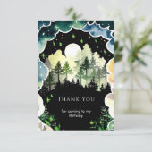 Firefest Forest Woodland Geburtstag Dankeskarte (Stehend Vorderseite)