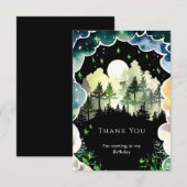 Firefest Forest Woodland Geburtstag Dankeskarte (Vorne/Hinten)
