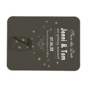 Firefets in Mason Jar Rustic Magnet Save the Date (Horizontal)