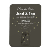 Firefets in Mason Jar Rustic Magnet Save the Date (Vertikal)