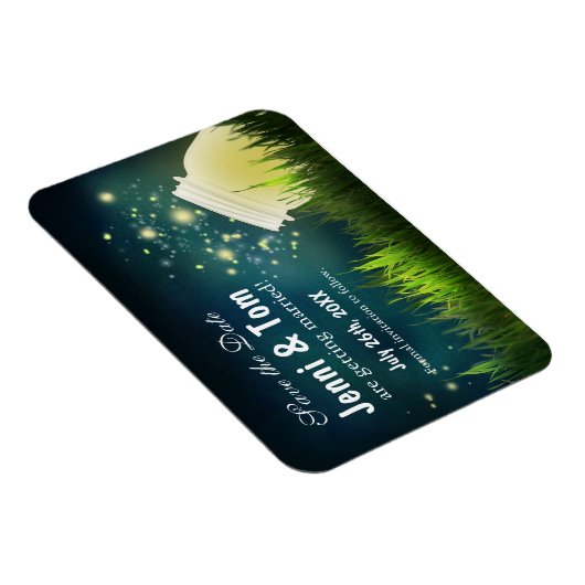 Firefets + Mason Jar Rustic Night Date Magnet (Rechte Seite)