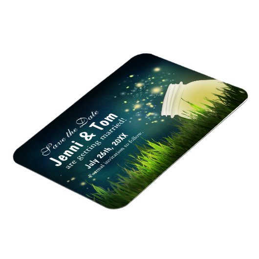 Firefets + Mason Jar Rustic Night Date Magnet (Linke Seite)