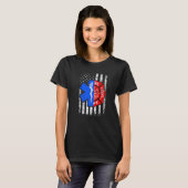 Firefighter 4th of July USA Flag Firefighter Lover T-Shirt (Vorne ganz)