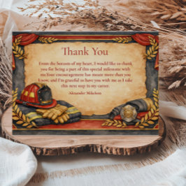 Firefighter Academy Graduation Celebration Dankeskarte