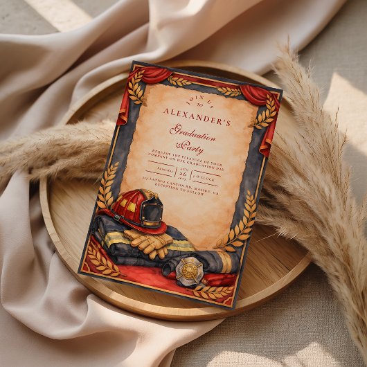 Firefighter Academy Graduation Einladung