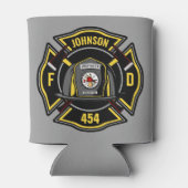 Firefighter ADD NAME Fire Department Rescue Team Dosenkühler (Rückseite)