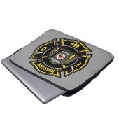 Firefighter ADD NAME Fire Department Rescue Team Laptopschutzhülle (Vorne Knopf)