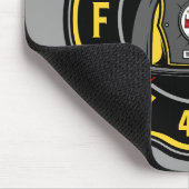 Firefighter ADD NAME Fire Department Rescue Team Mousepad (Ecke)