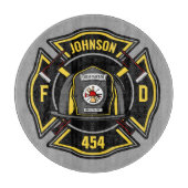 Firefighter ADD NAME Fire Department Rescue Team Schneidebrett (Vorderseite)