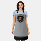 Firefighter ADD NAME Fire Department Rescue Team Schürze (Getragen)