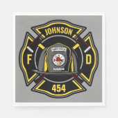 Firefighter ADD NAME Fire Department Rescue Team Serviette (Vorderseite)