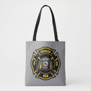 Firefighter ADD NAME Fire Department Rescue Team Tasche