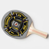 Firefighter ADD NAME Fire Department Rescue Team Tischtennis Schläger (Seitenansicht)