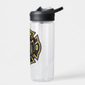 Firefighter ADD NAME Fire Department Rescue Team Trinkflasche (Links)