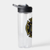 Firefighter ADD NAME Fire Department Rescue Team Trinkflasche (Rechts)