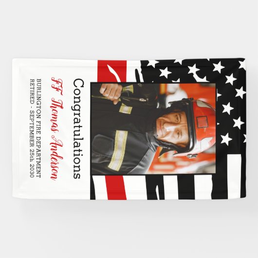 Firefighter-Alterssicherung Benutzerdefiniertes Fo Banner (Horizontal)