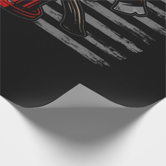 Firefighter American Flag AX Geschenkpapier (Ecke)