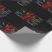 Firefighter American Flag AX Geschenkpapier (Ecke)