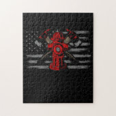 Firefighter American Flag AX Puzzle (Vertikal)
