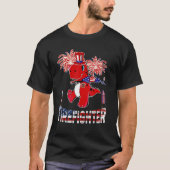 Firefighter American Flag Rex Fireworks 4. JU T-Shirt (Vorderseite)