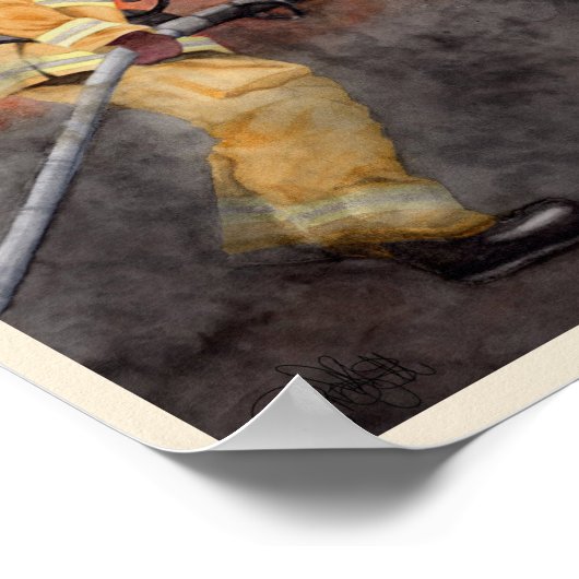 Firefighter Art Print geeignet für Framing Miranda Poster (Ecke)