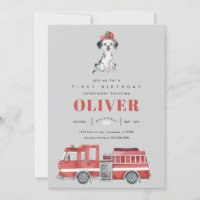 Firefighter Birthday Party Einladung