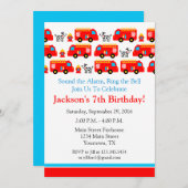 Firefighter Birthday Party Einladung (Vorne/Hinten)